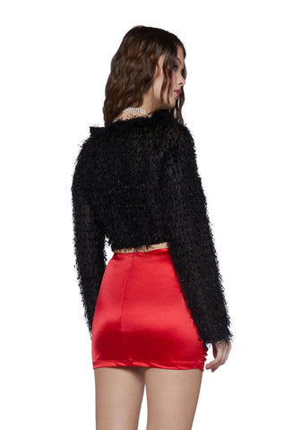 Never Too Much Cardigan-Black