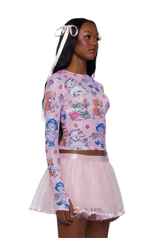 Cheerful Critters Mesh Top