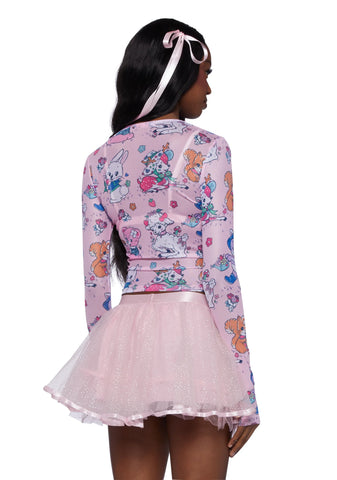 Cheerful Critters Mesh Top