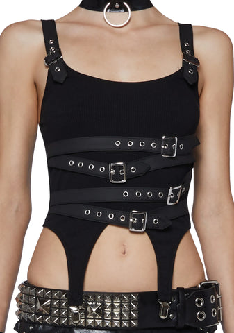 Just Another Baddie Garter Top