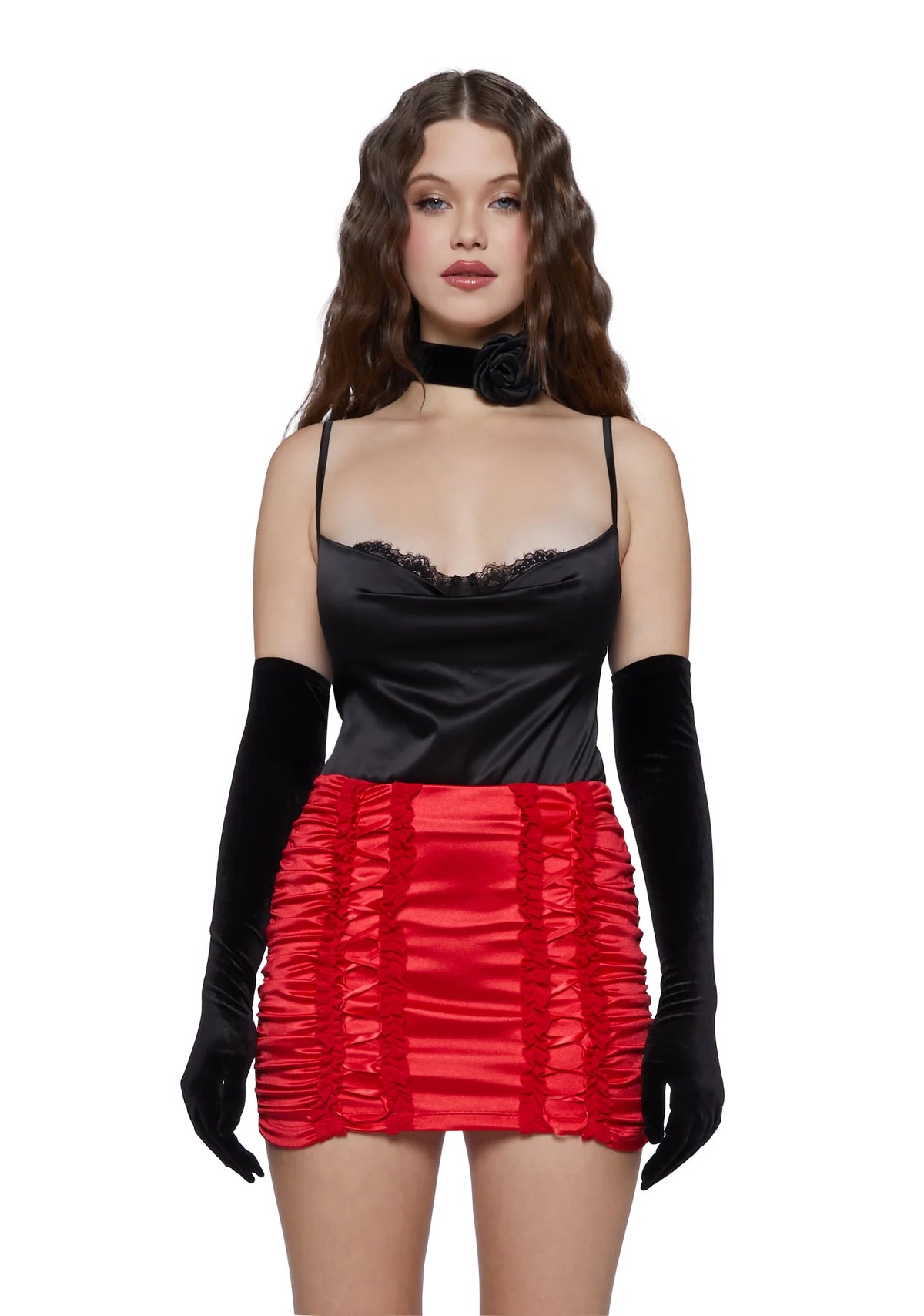 Everlasting Passion Satin Top - Black