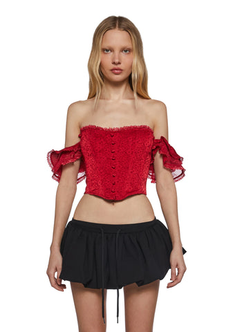 Sweet Talker Corset Top - Red