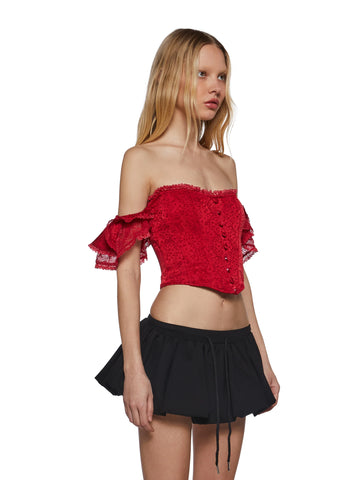 Sweet Talker Corset Top - Red