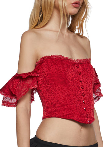 Sweet Talker Corset Top - Red