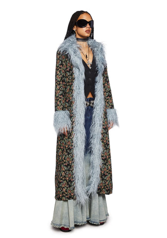 Fight Against Destruction Denim Skirt- Light Blue