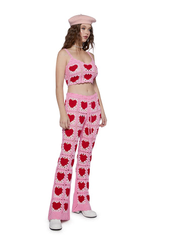 Heartfelt Kisses Crochet Pants