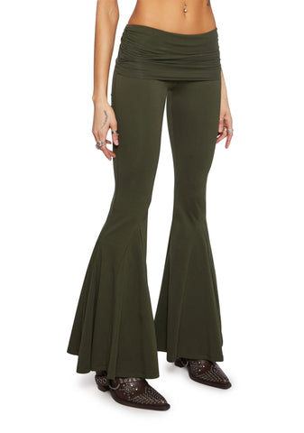 Dew Morning Flare Pants- Green