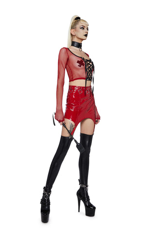 Make Me Want You Mini Skirt-Red