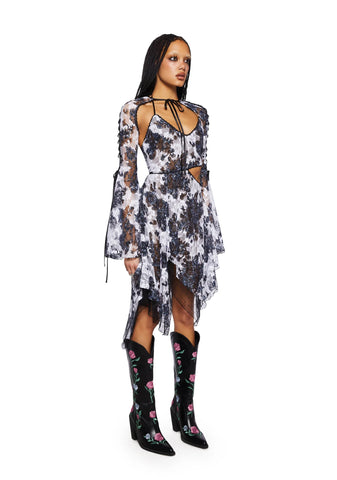 Fairydust Chronicles Lace Dress & Shrug Set- Floral