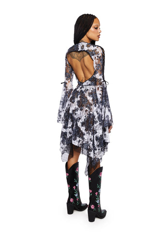 Fairydust Chronicles Lace Dress & Shrug Set- Floral