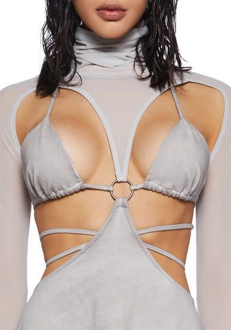 Crossfade Open Back Bikini Dress