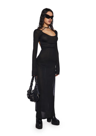 Crossfade Long Sleeve Maxi Dress