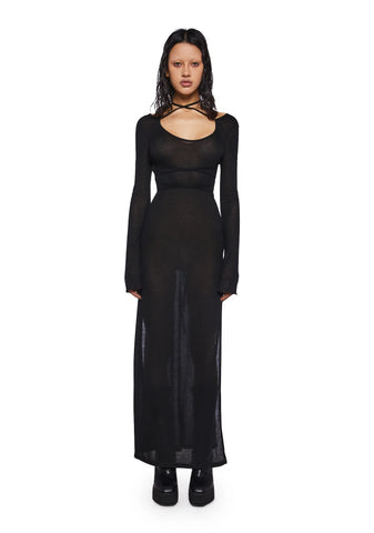 Crossfade Long Sleeve Maxi Dress
