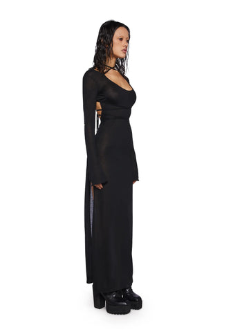 Crossfade Long Sleeve Maxi Dress