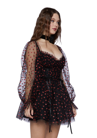 Heavenly Affair Babydoll Dress - Black