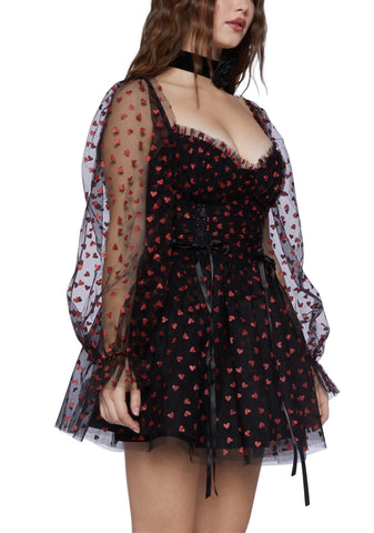Heavenly Affair Babydoll Dress - Black