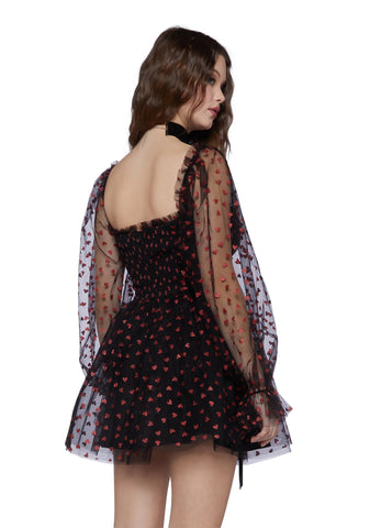 Heavenly Affair Babydoll Dress - Black