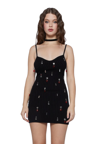 Heartbreak Hottie Bodycon Dress - Black