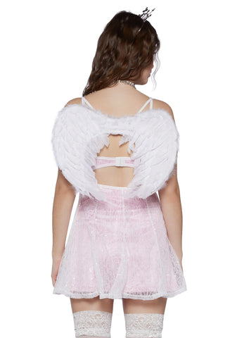 Earth Angel Dress And Wings Set