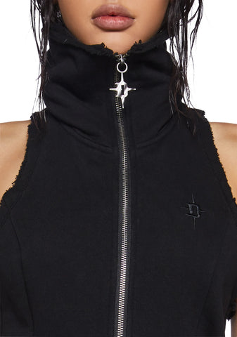 Crossfade Sleeveless Romper - Black