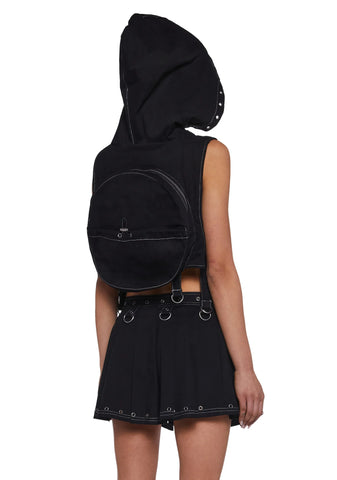 Greatest Escape Backpack Hoodie - Black