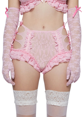 Everybody Needs Somebody Lace Panties - Light Pink