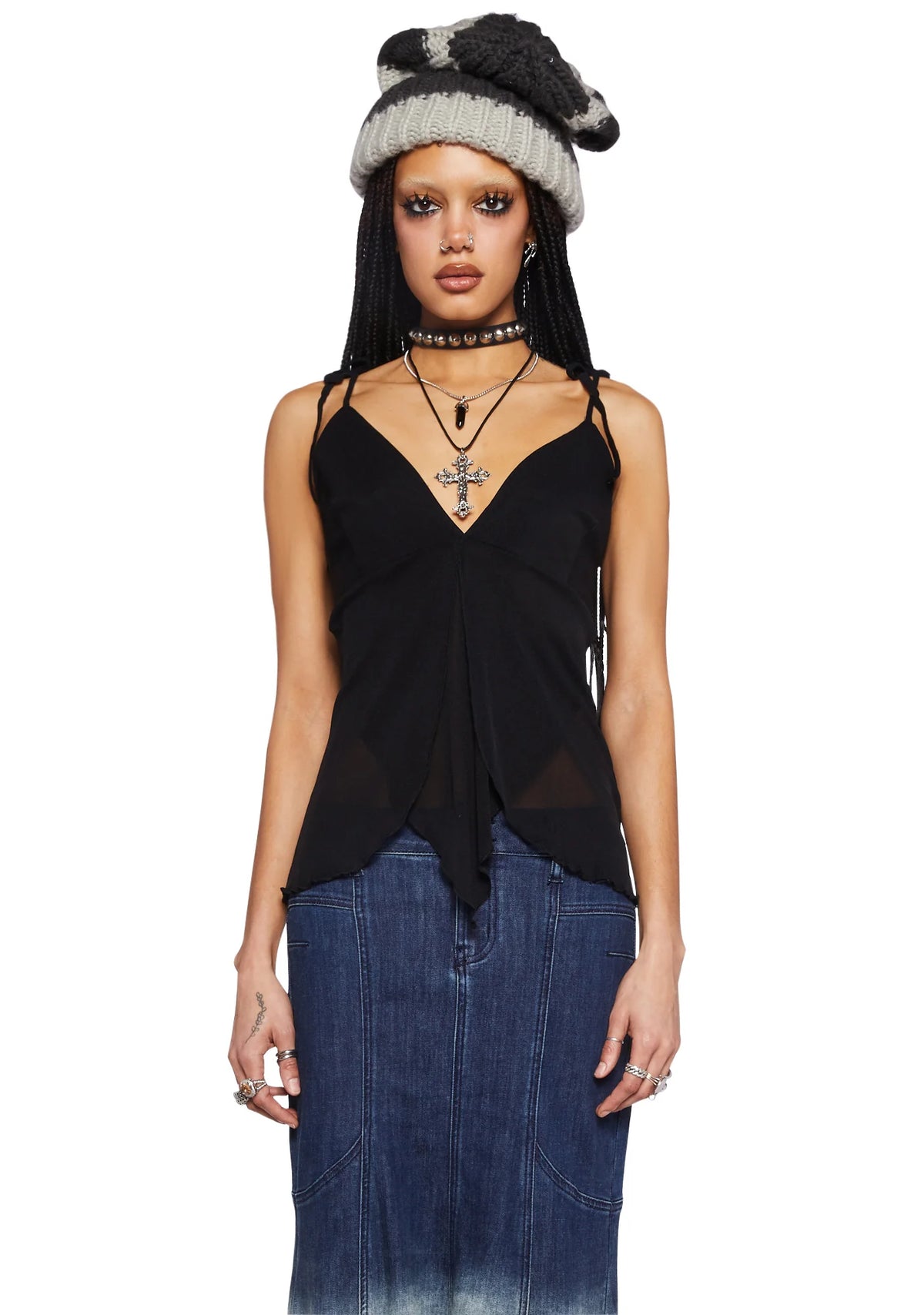 Not That Easy Cami Top- Black