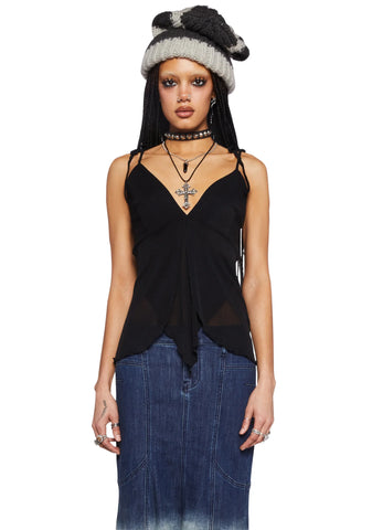 Not That Easy Cami Top- Black