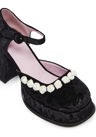 Refined Rose Platform Mary Janes