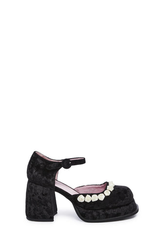 Refined Rose Platform Mary Janes