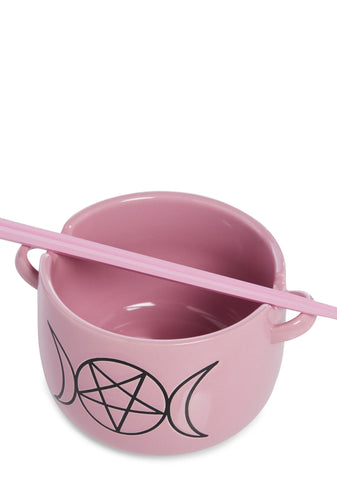 Dark Of Night Soup Bowl- Pink