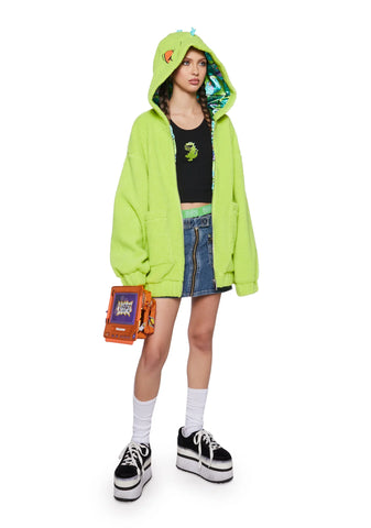Larger Than Life Reptar Hooded Sherpa Jacket
