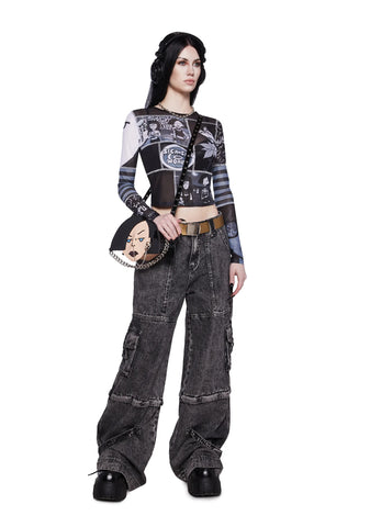 Disenchanted Buddies Mesh Top