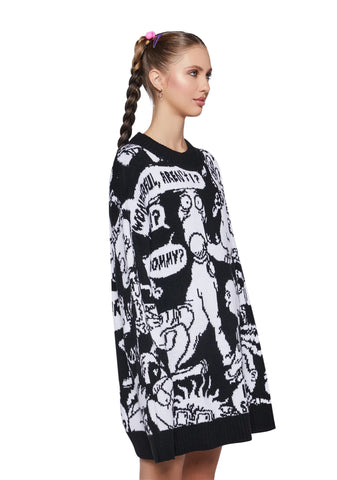 Thinking Too Much Intarsia Sweater