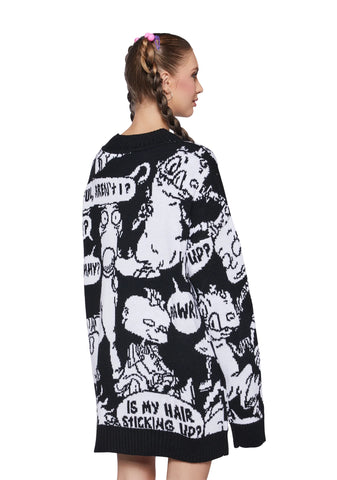 Thinking Too Much Intarsia Sweater