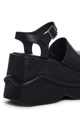 Catching Flights Platform Mules - Black