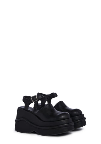 Catching Flights Platform Mules - Black
