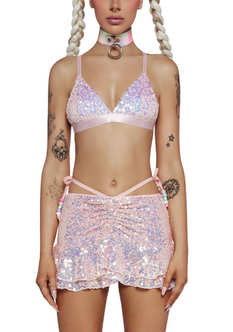 Ultrasonic Sphinx Bra Top - Light Pink