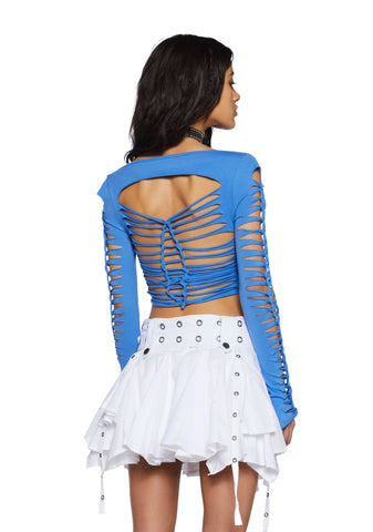 Alternative Spells Long Sleeve Top-Blue