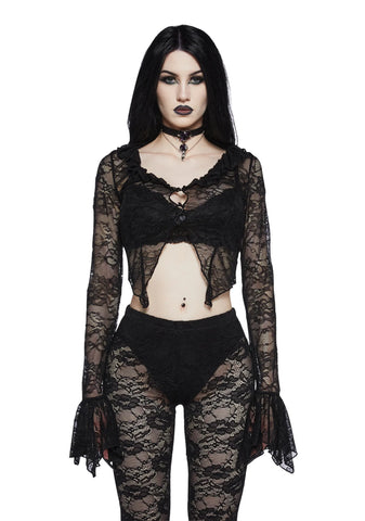 Crimson Lust Lace Top