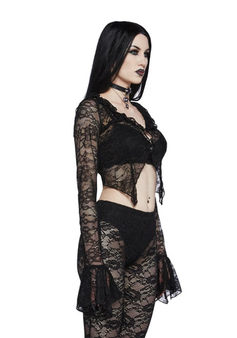 Crimson Lust Lace Top