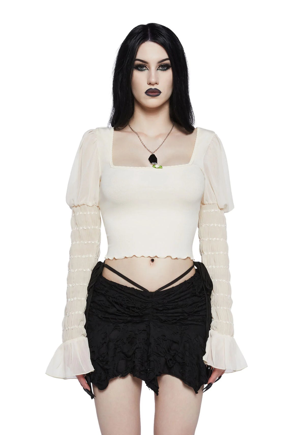 Devoted Dreams Long Sleeve Top - Off White