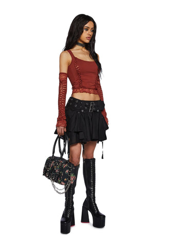 Alternative Spells Top & Gloves Set - Rust