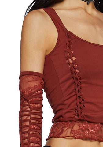 Alternative Spells Top & Gloves Set - Rust