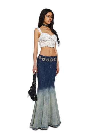 Washed Ashore Crochet Top - White