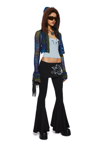 A Creature's Comforts Hooded Cardigan - Blue