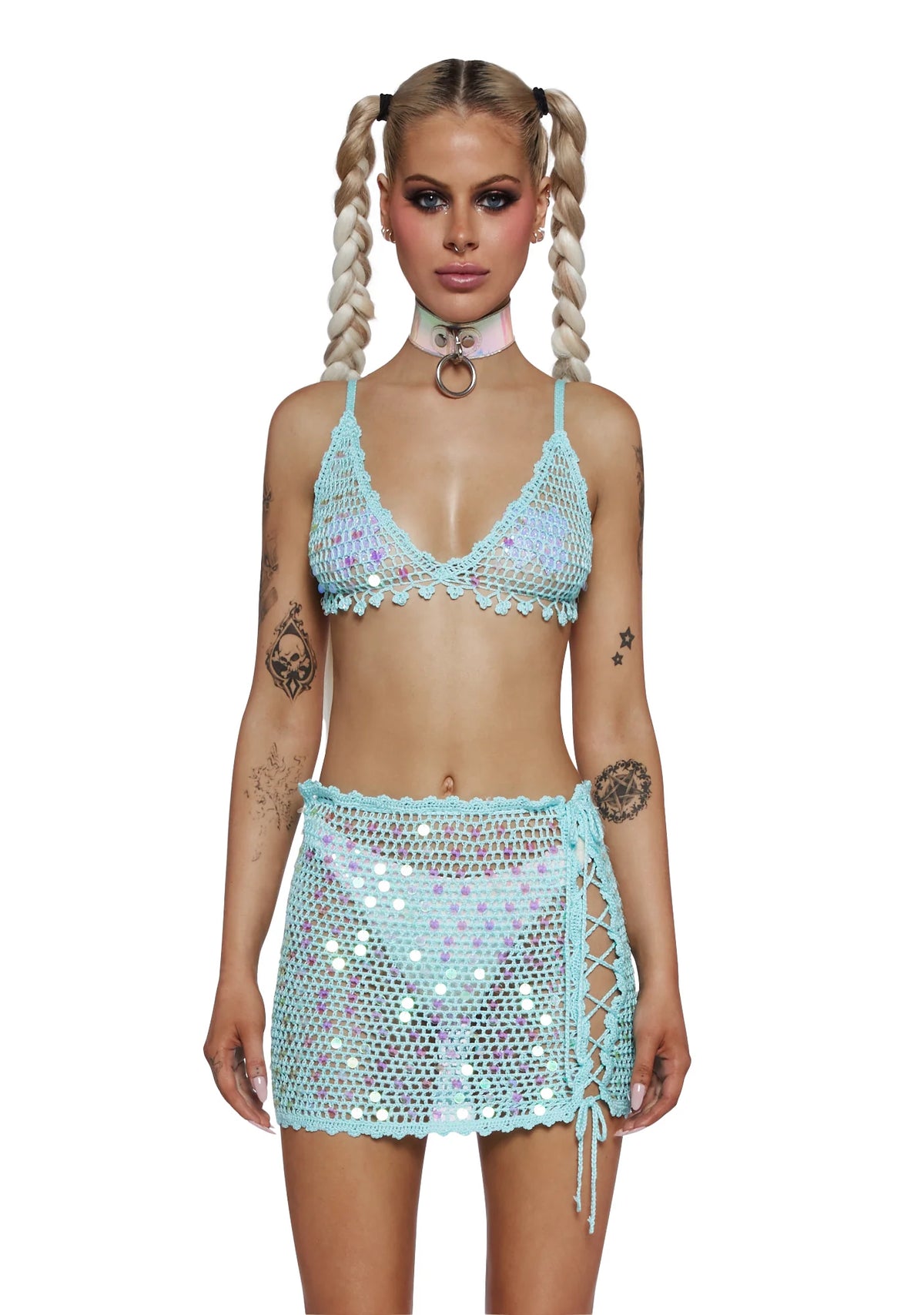Aquatic Aura Crochet Bra Top