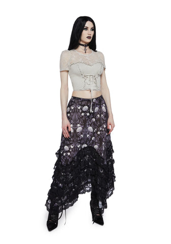 Cosmic Law Corset Top - Off White