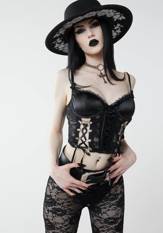 Lovers Lane Corset Top-Black