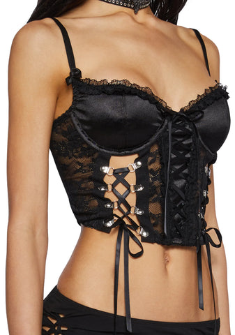 Lovers Lane Corset Top-Black